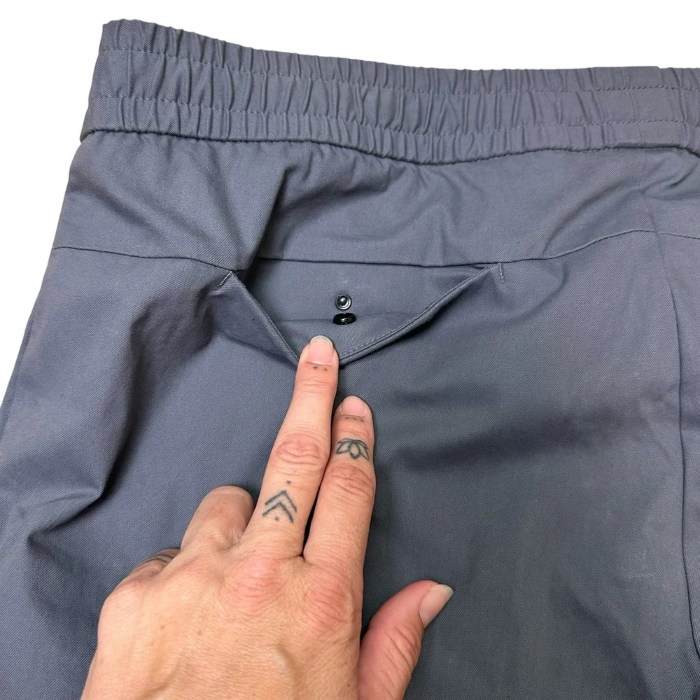 Bonobos Men’s NWT Gray Pull On Chino Pants Slim Fit Adjustable Ankle Hems 35x28